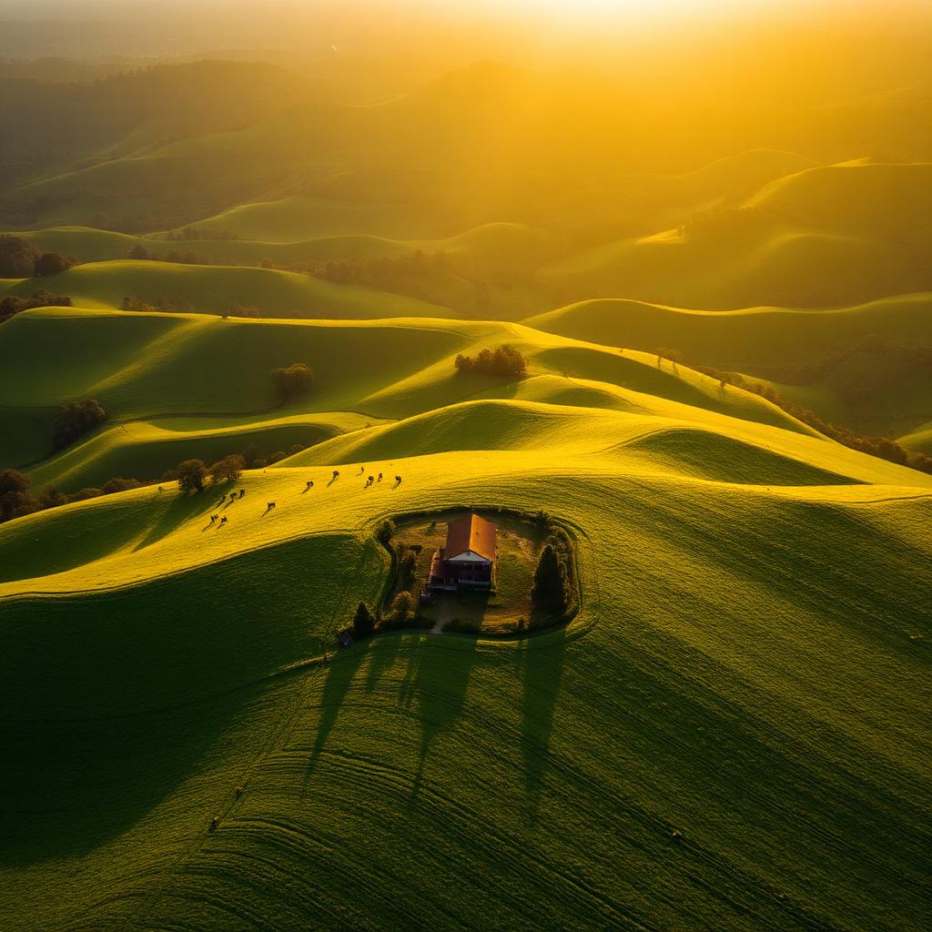 Vista aérea de propriedade rural na região